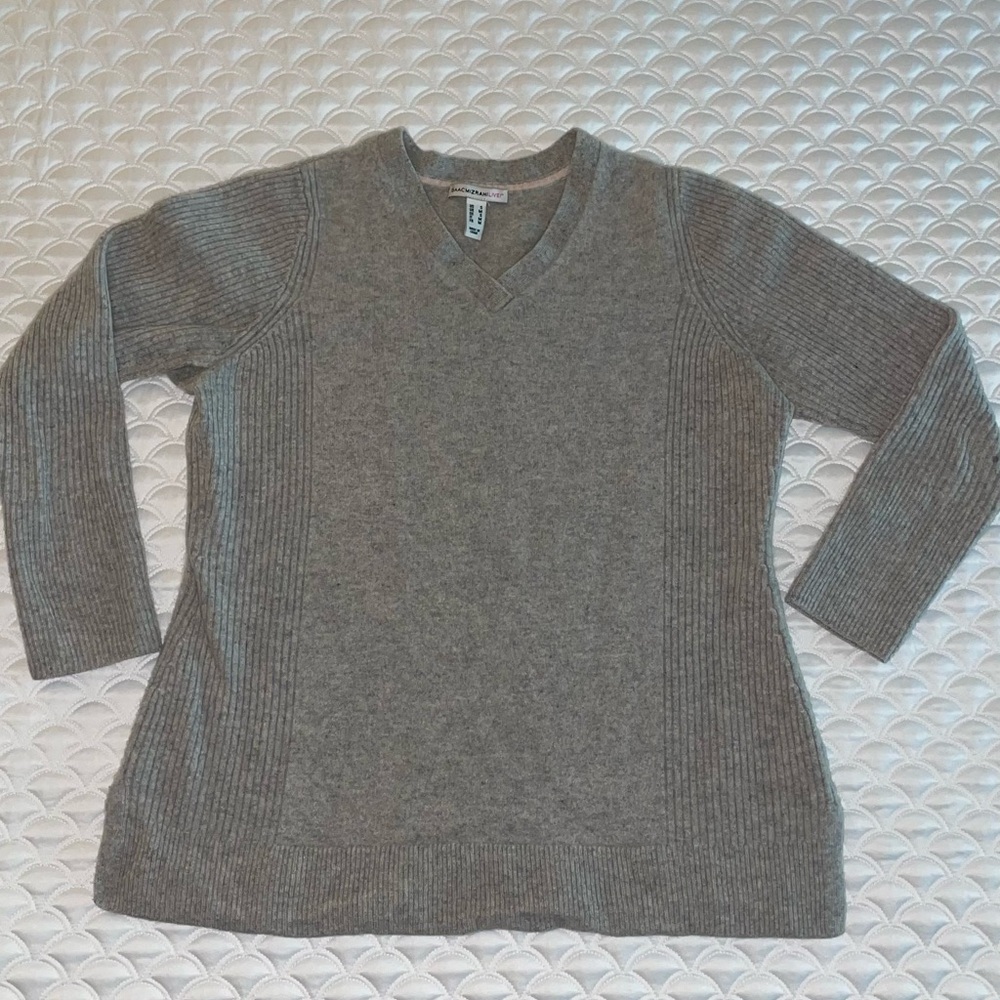 Isaac Mizrahi cashmere sweater grey